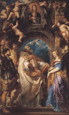 Peter Paul Rubens St Gregory the Great Surrounded by Otber Saints (mk01) Sweden oil painting art